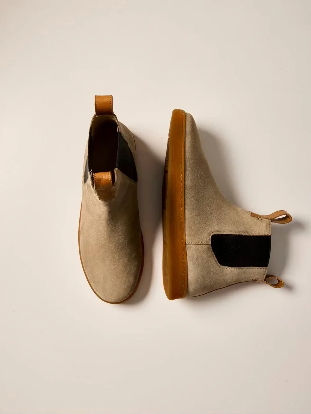 LUCA Terra Slip On Chelsea Suede Sneaker Boot in Desert (Tan)/Gum